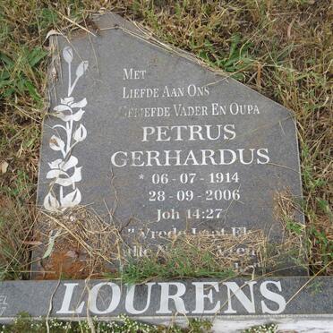 LOURENS Petrus Gerhardus 1914-2006