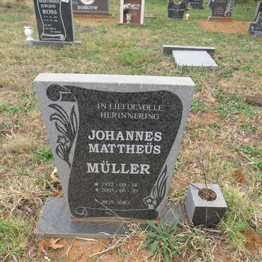 MULLER Johannes Mattheus 1932-2005