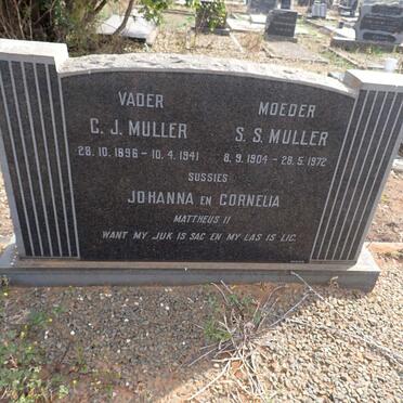 MULLER C.J. 1896-1941 & S.S. 1904-1972