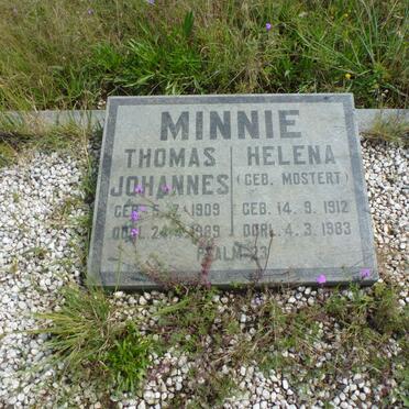 MINNIE Thomas Johannes 1909-1989 &amp; Helena MOSTERT 1912-1983