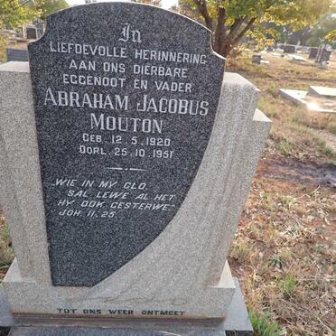 MOUTON Abraham Jacobus 1920-1951