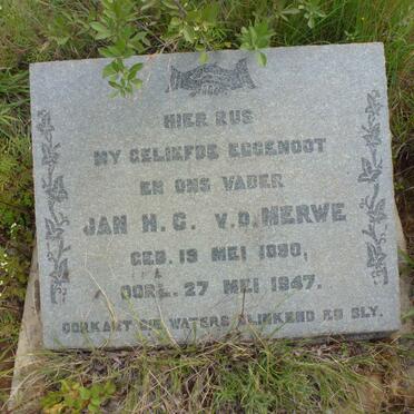 MERWE Jan H.C., v.d. 1890-1947