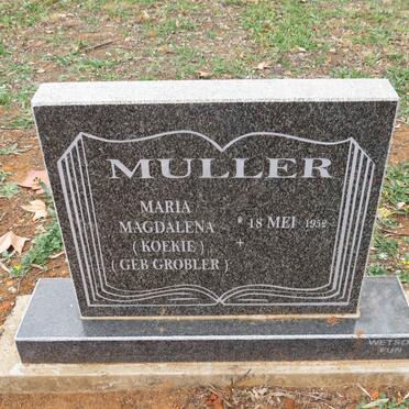 MULLER Maria Magdalena nee GROBLER 1952-
