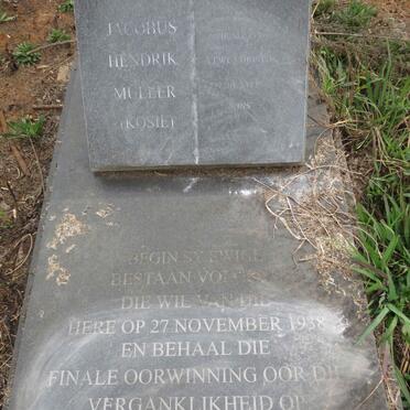 MULLER Jacobus Hendrik 1938-2003