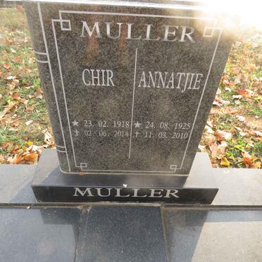 MULLER Chir 1918-2014 & Annatjie 1925-2010