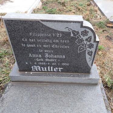 MULLER Anna Johanna nee MULLER 1908-1992