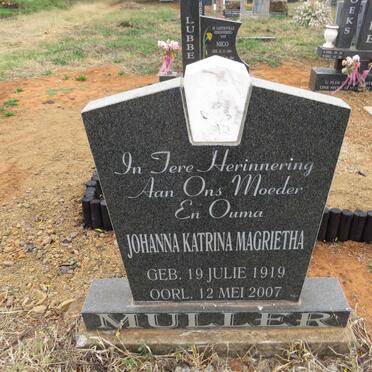 MULLER Johanna Katrina Magrietha 1919-2007