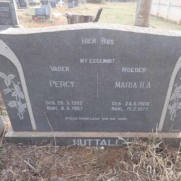 NUTTALL Percy 1902-1967 & Maria H.A. 1908-1977