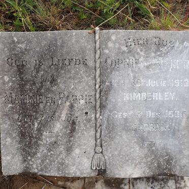 NIEKERK Cornie, van 1913-1935 