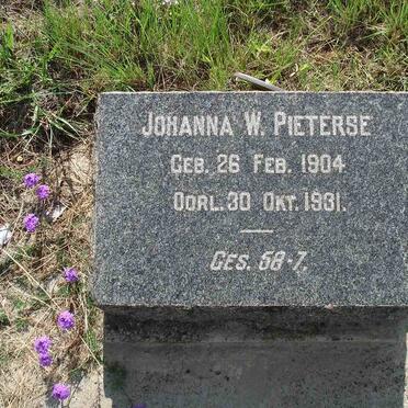 PIETERSE Johanna W. 1904-1931