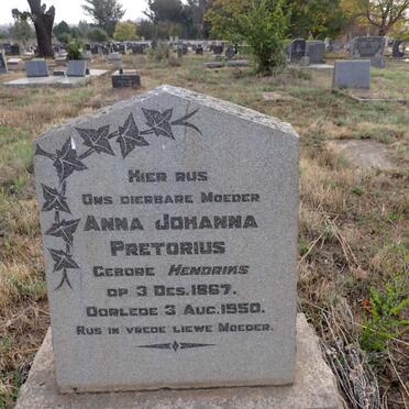 PRETORIUS Anna Johanna nee HENDRIKS 1867-1950