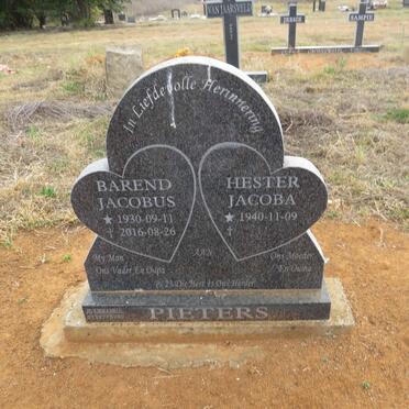 PIETERS Barend Jacobus 1930-2016 & Hester Jacoba 1940-