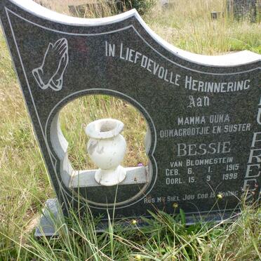 PREEZ Bessie, du nee VAN BLOMMESTEIN 1915-1998