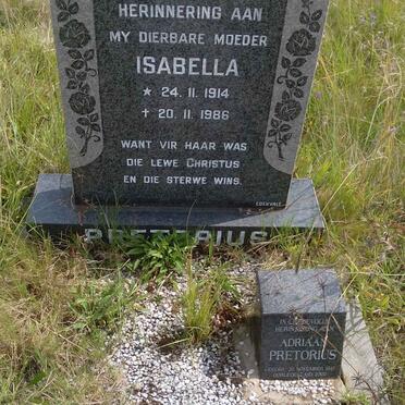 PRETORIUS Isabella 1914-1986 :: PRETORIUS Adriaan 1947-2002