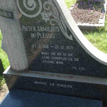 PLESSIS Pieter Arnoldus, du 1901-1971 &amp; Judith J.M. VAN WYK 1903-1961