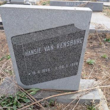 RENSBURG Hansie, van 1899-1978