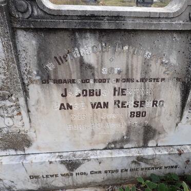 RENSBURG Jacobus Hendrik, Janse van 1880-19?7