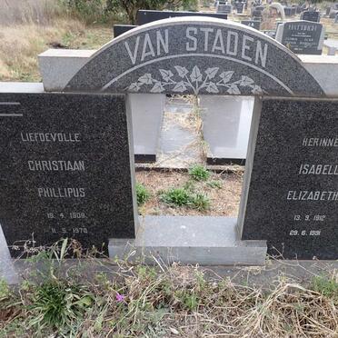 STADEN Christiaan Phillipus 1909-1970 & Isabella Elizabeth 1912-1991