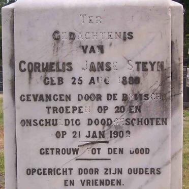 STEYN Cornelis Janse 1886-1902