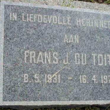 TOIT Frans J., du 1931-1971