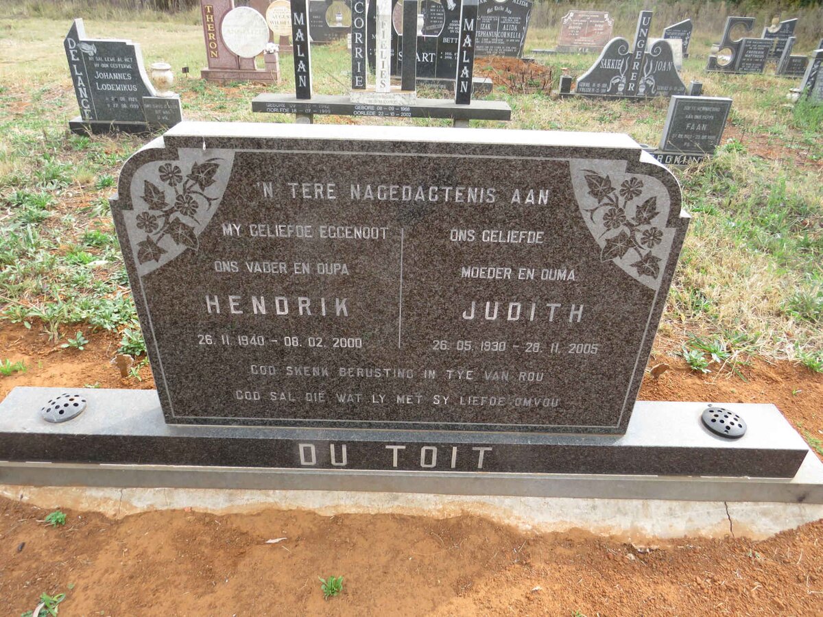 TOIT Hendrik, du 1940-2000 & Judith 1930-2005