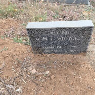 WALT J.M.E., v.d. 1884-1931