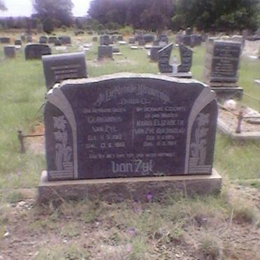 ZYL Gerhardus, van &amp; Maria Elizabeth DOUGLAS