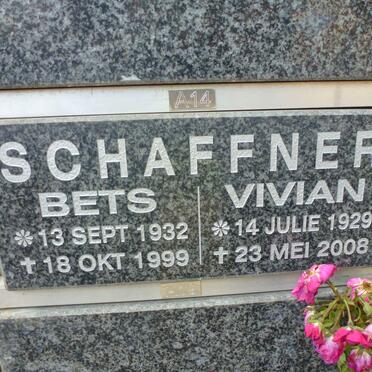 SCHAFFNER Vivian 1929-2008 &amp; Bets 1932-1999