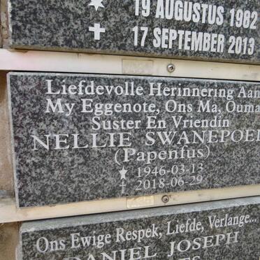SWANEPOEL Nellie nee PAPENFUS 1946-2018