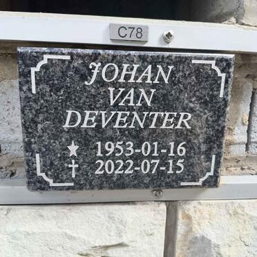 DEVENTER Johan, van 1953-2022