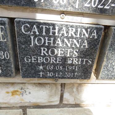 ROETS Catharina Johanna nee BRITS 1931-2011