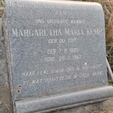 KEMP Margaretha Maria nee DU TOIT 1895-1962
