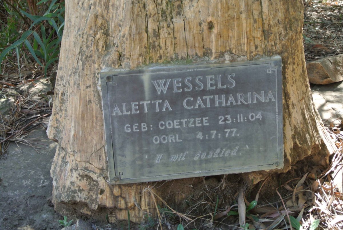 WESSELS Aletta Catharina nee COETZEE 1904-1977