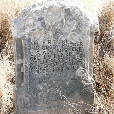 NIEKERK E.S.A., V. nee J.V. RENSBURG 