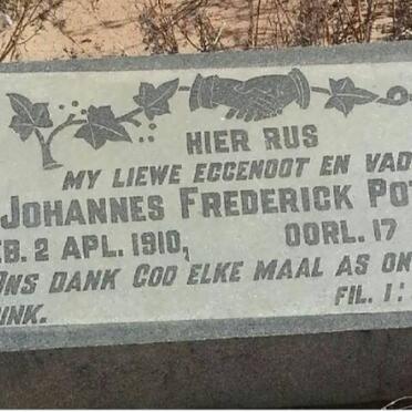 POTGIETER Johannes Frederick 1910-1940