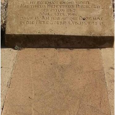 POTGIETER Mattheus Hendrikus 1862-1945