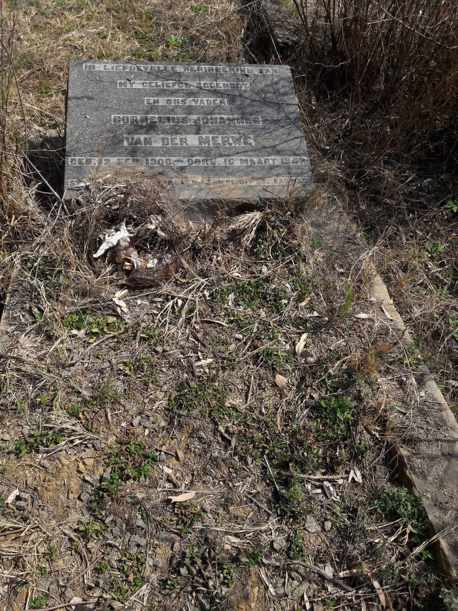 MERWE Cornelius Johannes, van der 1900-1947