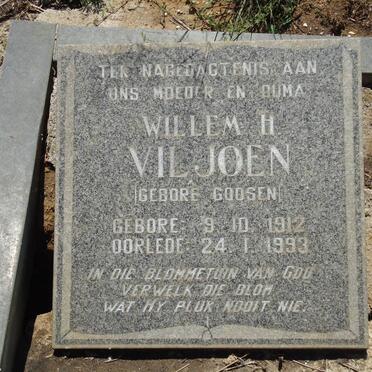 VILJOEN Willem H. nee GOOSEN 1912-1993