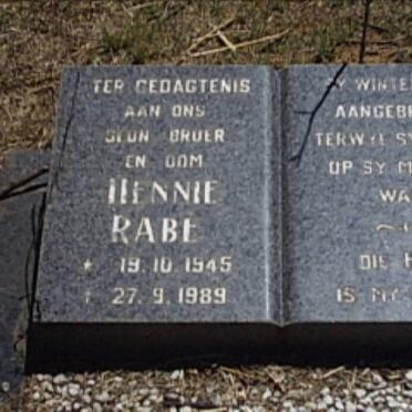 RABE Hennie 1945-1989