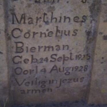 BIERMAN Marthines Cornelius 1925-1928