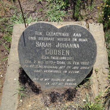 GOOSEN Sarah Johanna nee ENGELBRECHT 1870-1962