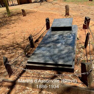 D'ASSONVILLE Martha nee GROVE 1886-1934 _1