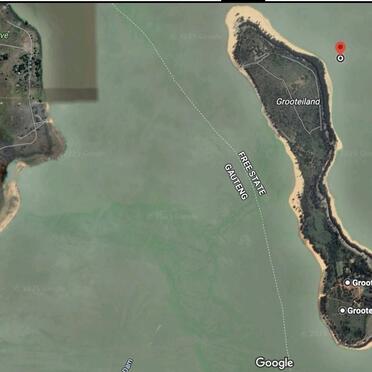 15. Google Earth aanduiding van waar grafte geleë is