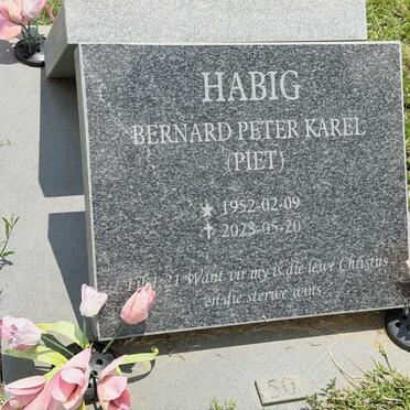 HABIG Bernard Peter Karel 1952-2023