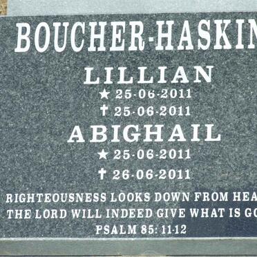 HASKINS Lillian, Boucher 2011-2011 :: BOUCHER-HASKINS Abighail 2011-2011