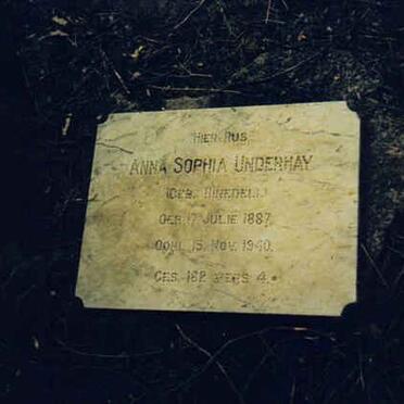 UNDERHAY Anna Sophia nee BINEDELL 1887-1940