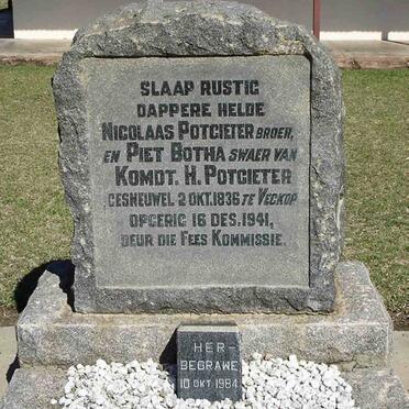 POTGIETER Nicolaas -1836 :: BOTHA Piet -1836