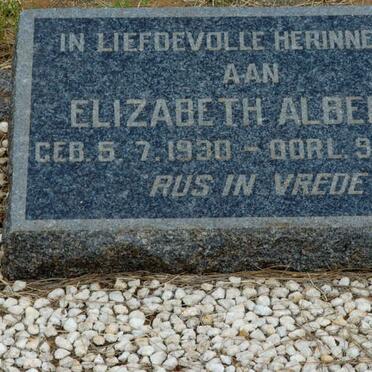 ALBERTS Elizabeth 1930-1931