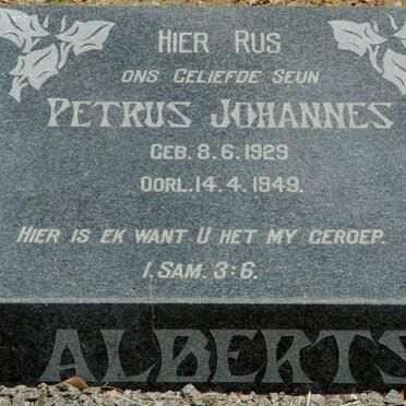 ALBERTS Petrus Johannes 1929-1949
