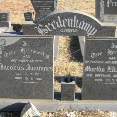 BREDENKAMP Jacobus Johannes 1901-1988 &amp; Martha Elizabeth HOFFMAN 1908-1985